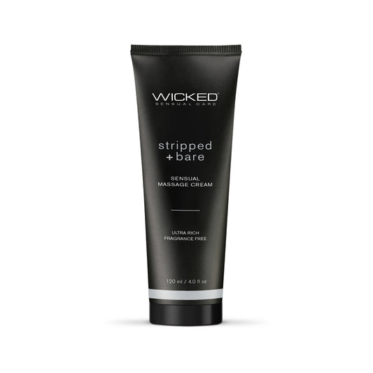 Wicked Stripped & Bare Massage Cream 4 oz. | 713079909449 | Available at EroticWarehouse.com
