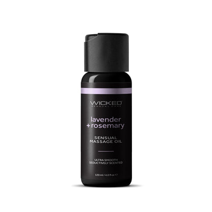 Wicked Sensual Massage Oil Lavender & Rosemary 4 oz. | 713079909845 | Available at EroticWarehouse.com