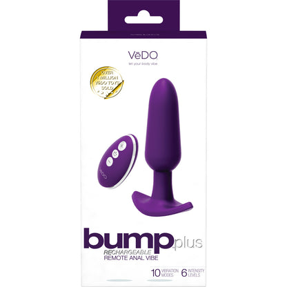 Bump Plus Rechargeable Remote Control Anal Vibe Deep Purple | 716053727558 | Available at EroticWarehouse.com