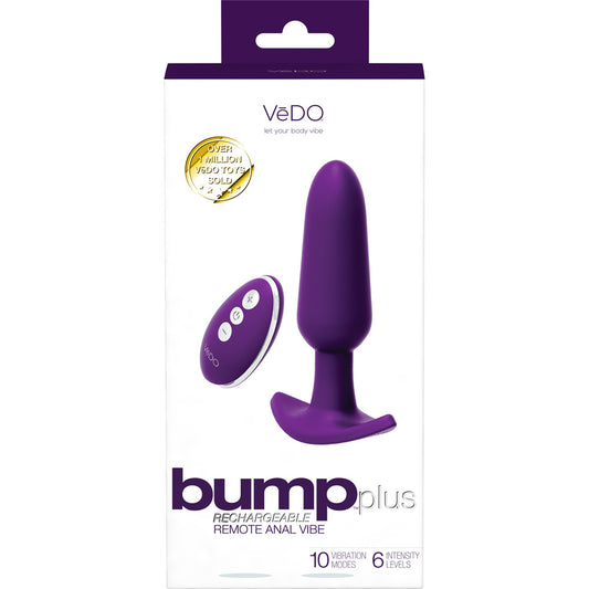 Bump Plus Rechargeable Remote Control Anal Vibe Deep Purple | 716053727558 | Available at EroticWarehouse.com