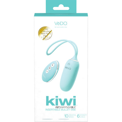 Kiwi Rechargeable Insertible Bullet Tease Me Turquoise | 716053727565 | Available at EroticWarehouse.com