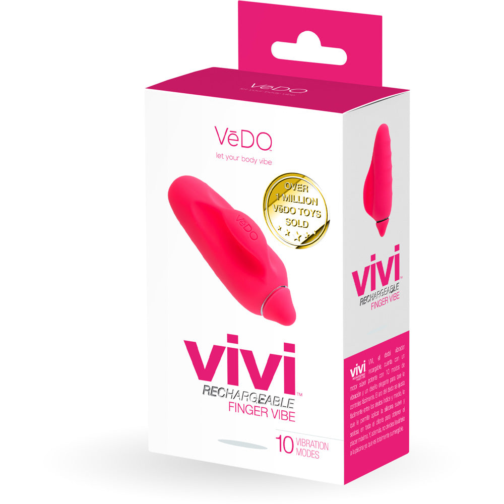 Vivi Rechargeable Finger Vibe Foxy Pink | 716053727725 | Available at EroticWarehouse.com