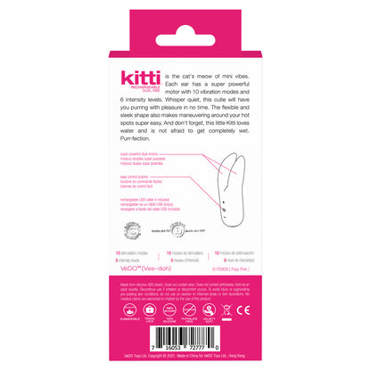 Kitti Rechargeable Dual Vibe Foxy Pink | 716053727770 | Available at EroticWarehouse.com