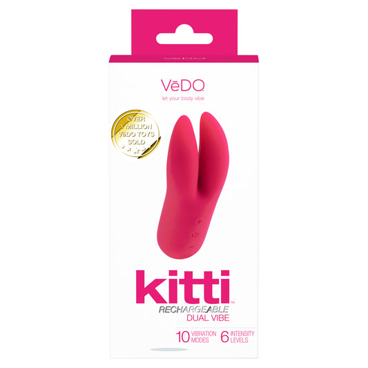 Kitti Rechargeable Dual Vibe Foxy Pink | 716053727770 | Available at EroticWarehouse.com