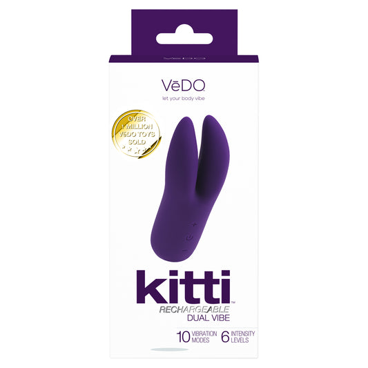 Kitti Rechargeable Dual Vibe Deep Purple | 716053727787 | Available at EroticWarehouse.com