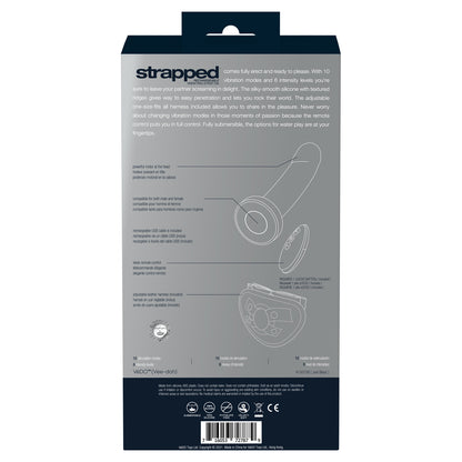 Strapped Rechargeable Vibrating Strap On Just Black | 716053727879 | Available at EroticWarehouse.com