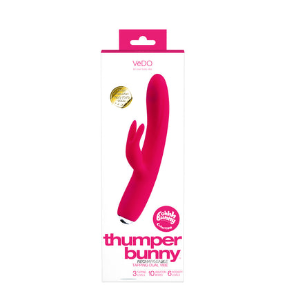 Thumper Bunny Rechargeable Dual Vibe Pretty In Pink | 716053727978 | Available at EroticWarehouse.com