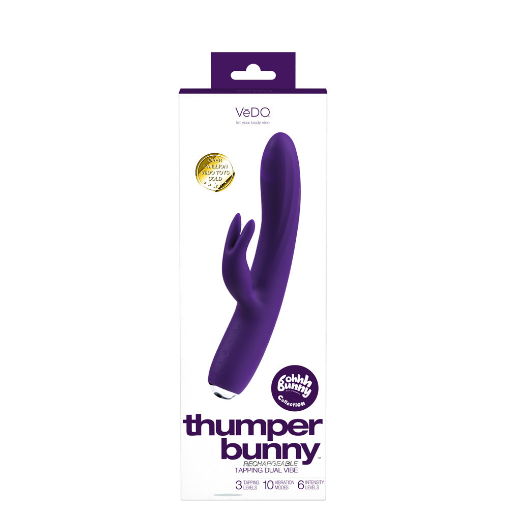 Thumper Bunny Rechargeable Dual Vibe Deep Purple | 716053727985 | Available at EroticWarehouse.com