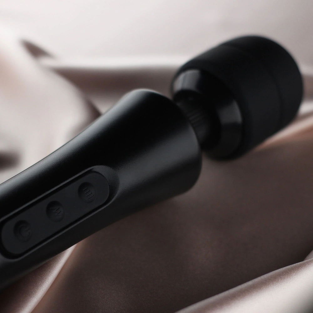 Gloria Large Wand Vibrator Black | 716715771370 | Available at EroticWarehouse.com