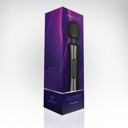 Gloria Large Wand Vibrator Black | 716715771370 | Available at EroticWarehouse.com