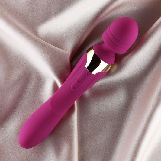 Mila Medium Wand Vibrator Burgundy | 716715771387 | Available at EroticWarehouse.com