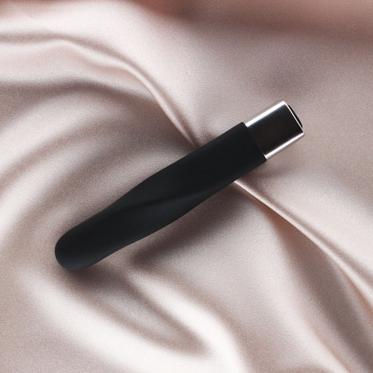 Layla 10 Modes Silicone Twist Bullet Vibrator Black | 716715771448 | Available at EroticWarehouse.com
