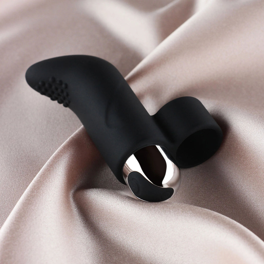 Brook 10 Modes Bullet Vibrator With Finger Accessorie Black | 716715771479 | Available at EroticWarehouse.com