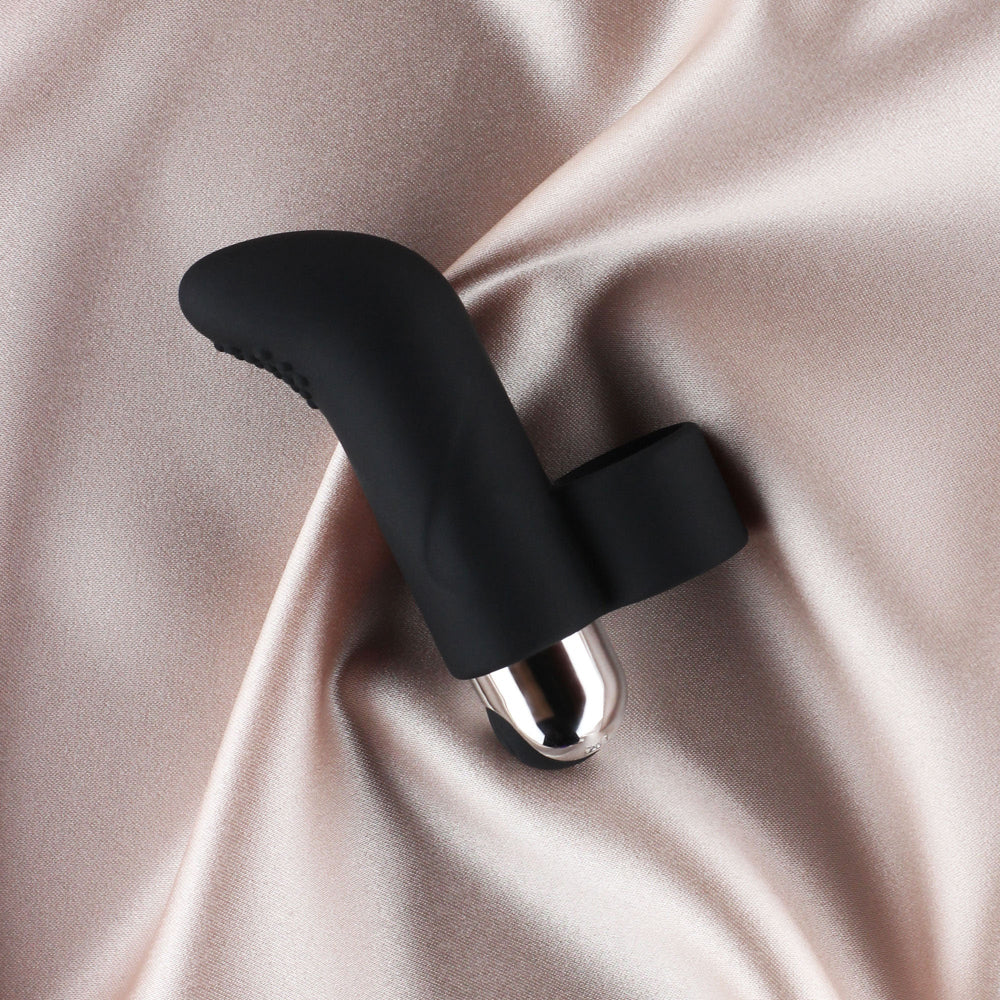 Brook 10 Modes Bullet Vibrator With Finger Accessorie Black | 716715771479 | Available at EroticWarehouse.com