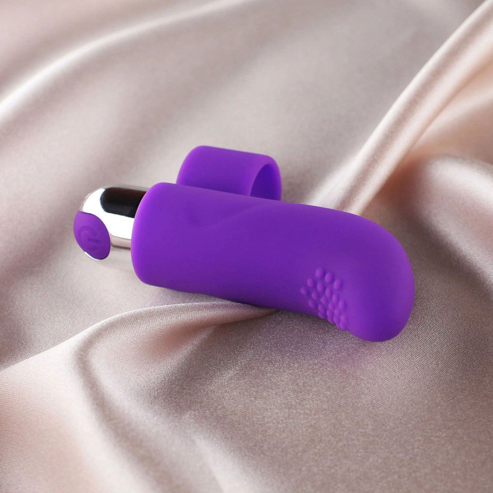 Brook 10 Modes Bullet Vibrator With Finger Accessorie Purple | 716715771486 | Available at EroticWarehouse.com