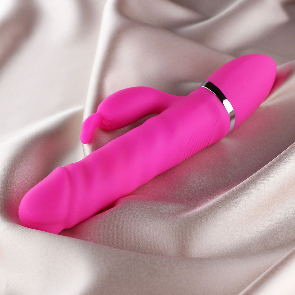 Ruby Thrusting Rabbit Vibrator Pink | 716715771547 | Available at EroticWarehouse.com
