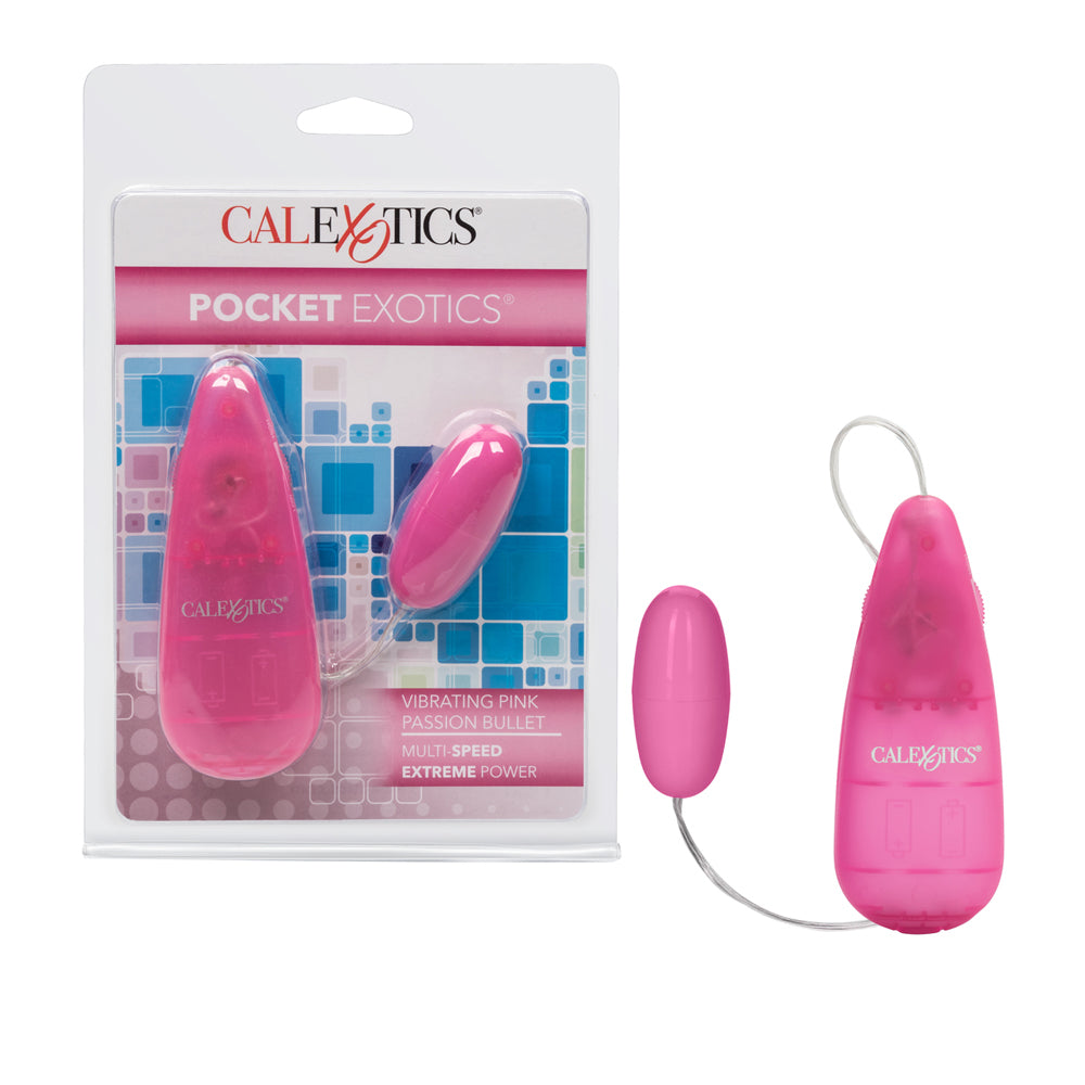 Pocket Exotics Vibrating Pink Passion Bullet Pink | 716770003980 | Available at EroticWarehouse.com