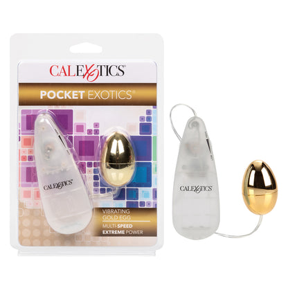 Pocket Exotics Vibrating Gold Egg Gold | 716770003997 | Available at EroticWarehouse.com