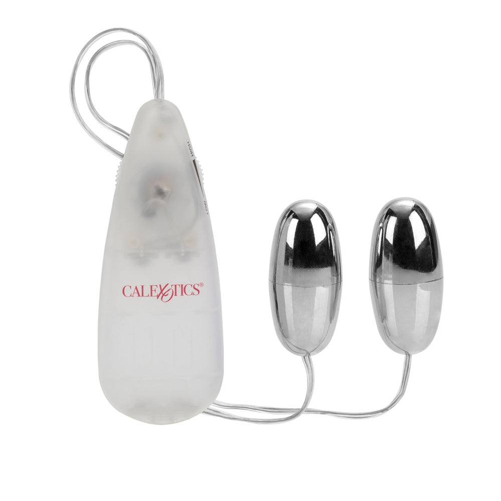 Pocket Exotics Vibrating Double Silver Bullets Silver | 716770004000 | Available at EroticWarehouse.com