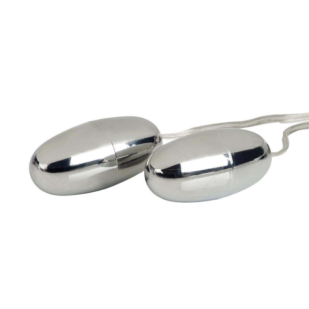 Pocket Exotics Vibrating Double Silver Bullets Silver | 716770004000 | Available at EroticWarehouse.com