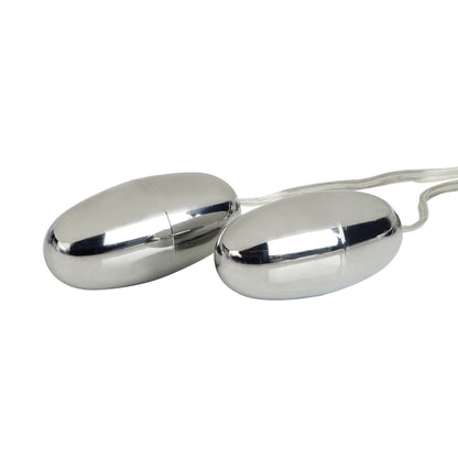 Pocket Exotics Vibrating Double Silver Bullets Silver | 716770004000 | Available at EroticWarehouse.com