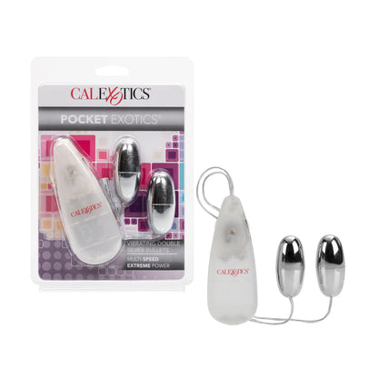 Pocket Exotics Vibrating Double Silver Bullets Silver | 716770004000 | Available at EroticWarehouse.com