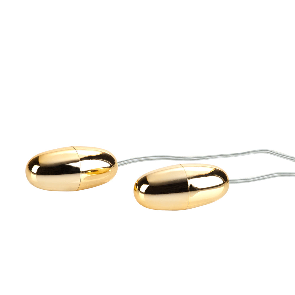 Pocket Exotics Vibrating Double Gold Bullets Gold | 716770004017 | Available at EroticWarehouse.com