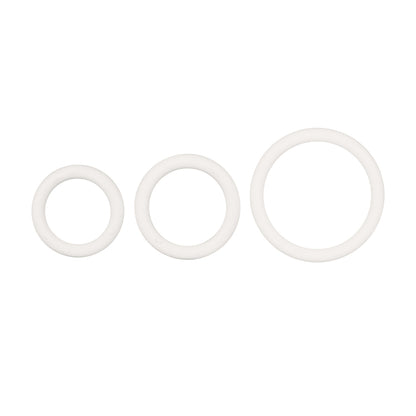 White Rubber Ring 3 Piece Set | 716770004505 | Available at EroticWarehouse.com