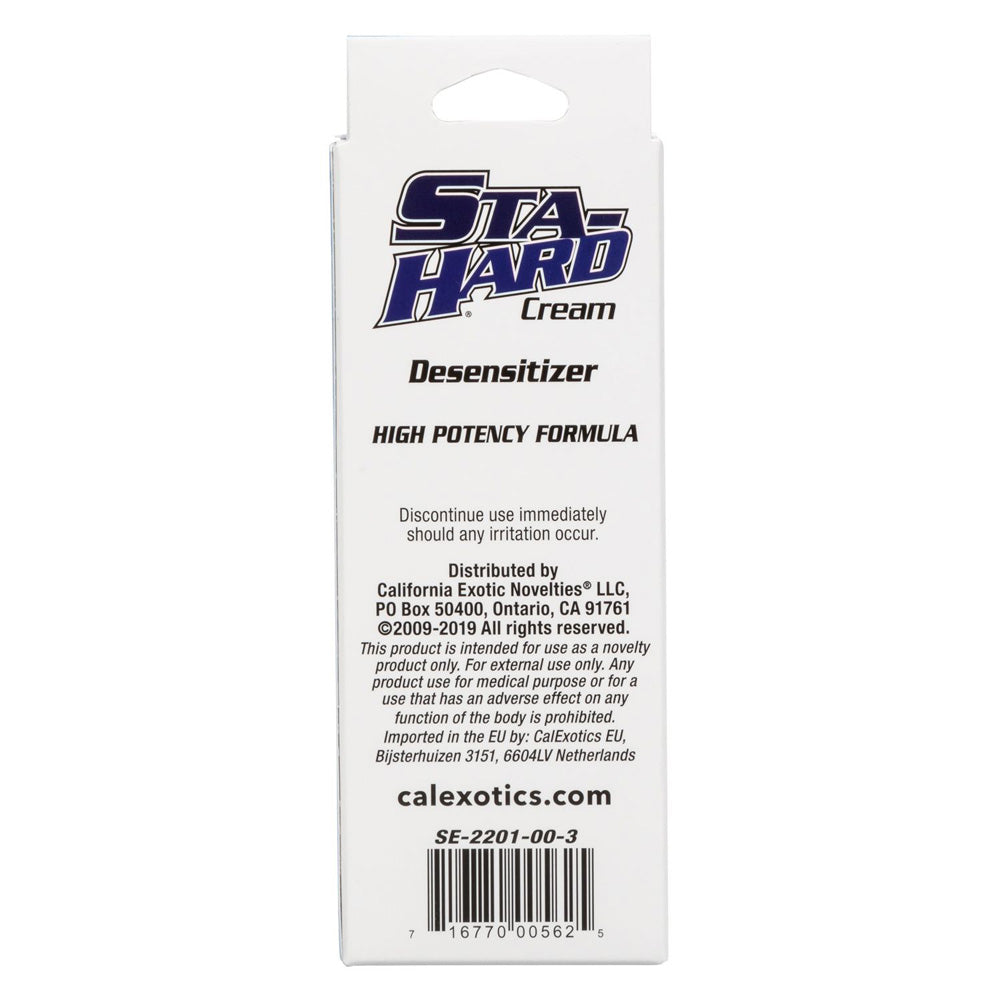 Sta-Hard Cream Desensitizer 2 Oz. Boxed | 716770005625 | Available at EroticWarehouse.com