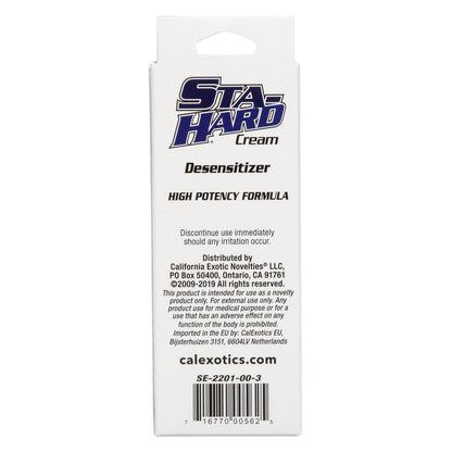Sta-Hard Cream Desensitizer 2 Oz. Boxed | 716770005625 | Available at EroticWarehouse.com