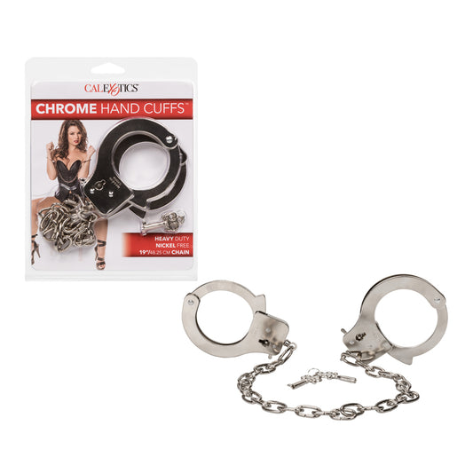 Chrome Hand Cuffs Silver | 716770006332 | Available at EroticWarehouse.com