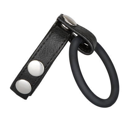 Medium Leather Ball Spreader Black | 716770008312 | Available at EroticWarehouse.com