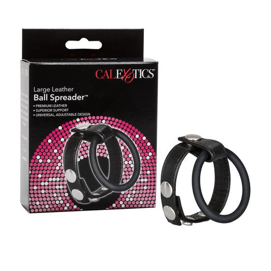 Large Leather Ball Spreader Black | 716770009258 | Available at EroticWarehouse.com