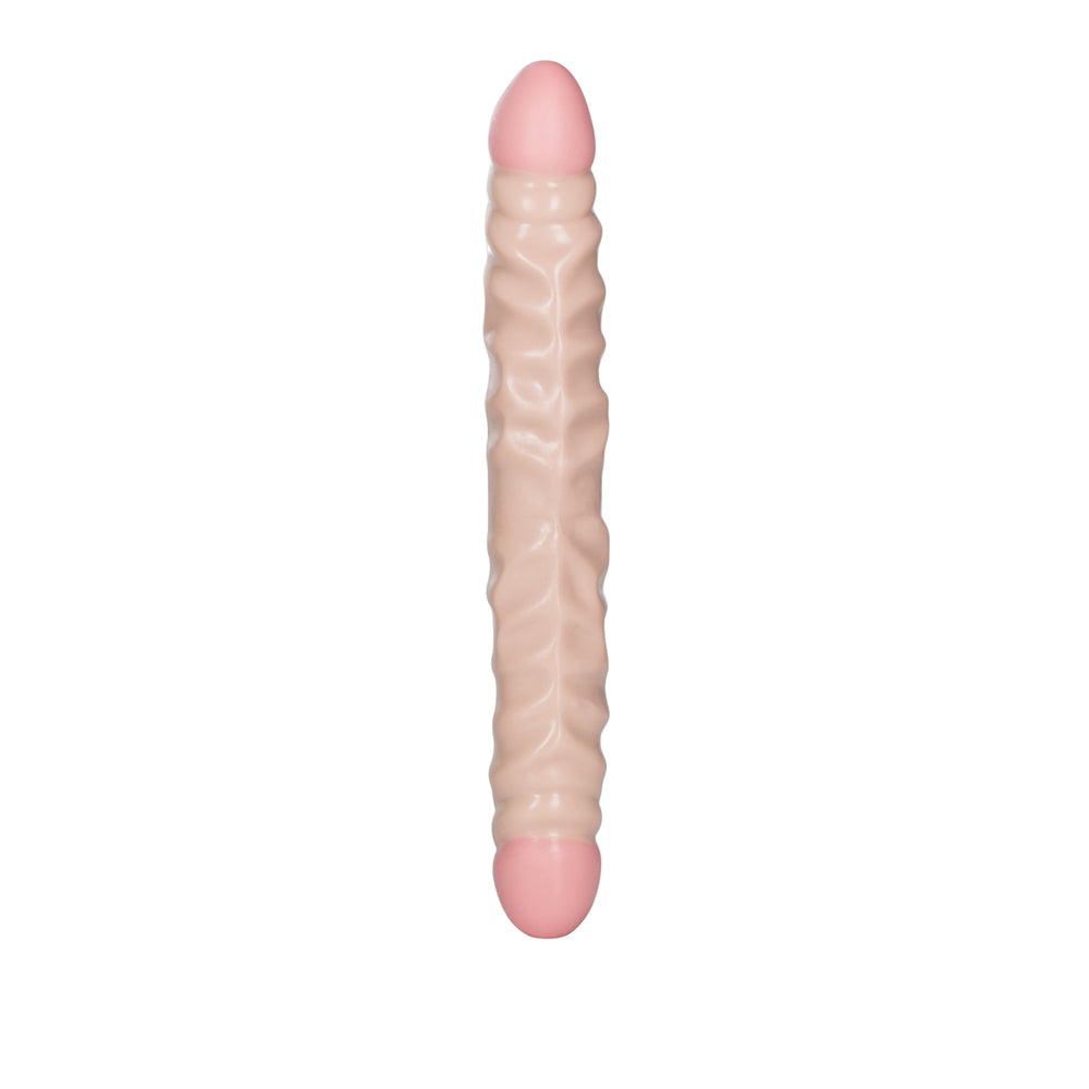 Veined Double Dong 12" Ivory | 716770017291 | Available at EroticWarehouse.com