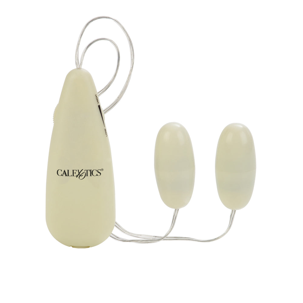 Pocket Exotics Glow-In-The-Dark Double Bullets Green | 716770018090 | Available at EroticWarehouse.com