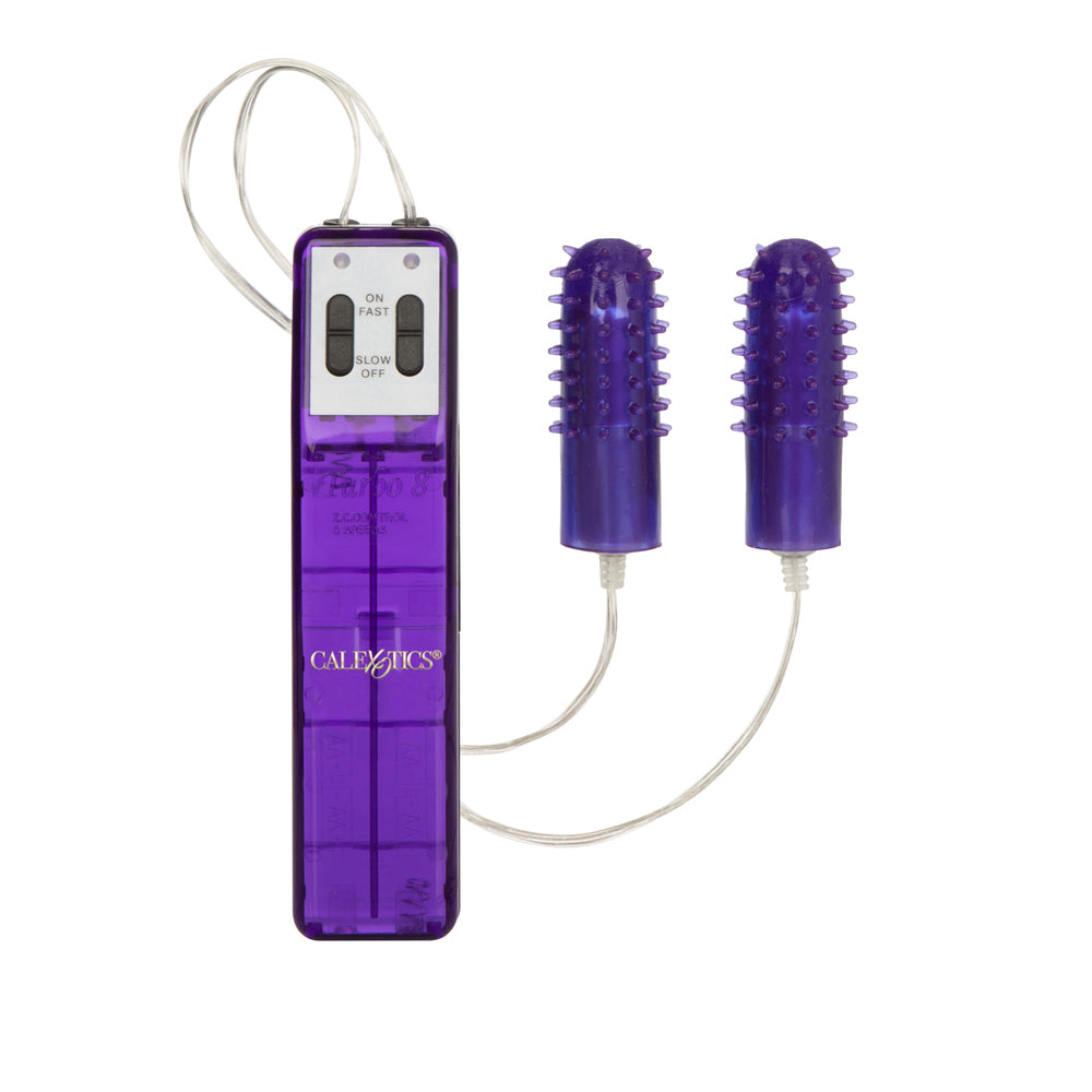 Pocket Exotics Turbo 8 Accelerator Double Bullets Purple | 716770023841 | Available at EroticWarehouse.com