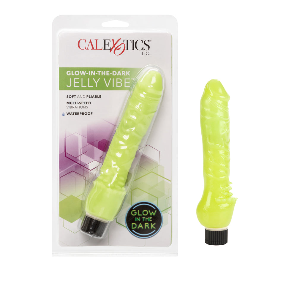 Glow-In-The-Dark Jelly Vibe Green | 716770027818 | Available at EroticWarehouse.com