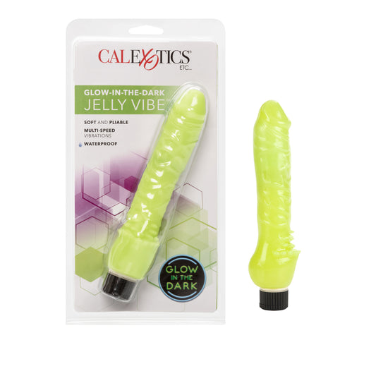 Glow-In-The-Dark Jelly Vibe Green | 716770027818 | Available at EroticWarehouse.com