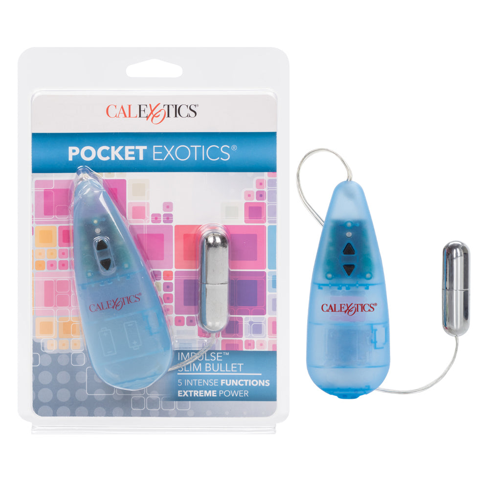 Pocket Exotics Impulse Slim Silver Bullet Silver | 716770028815 | Available at EroticWarehouse.com
