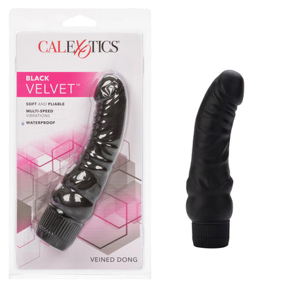 Black Velvet Veined Dong Black | 716770031037 | Available at EroticWarehouse.com