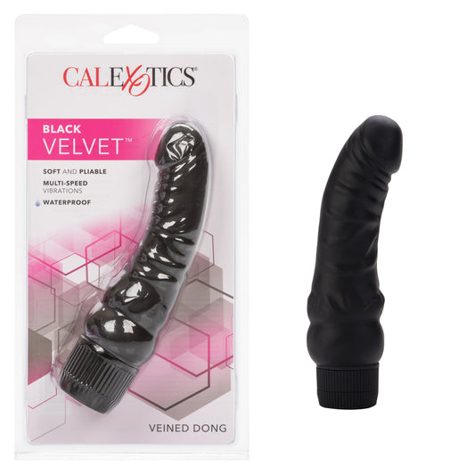 Black Velvet Veined Dong Black | 716770031037 | Available at EroticWarehouse.com