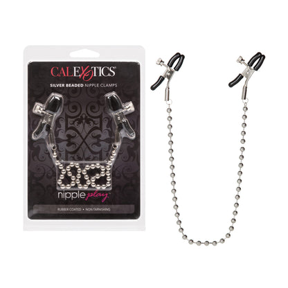 Nipple Play Silver Beaded Nipple Clamps Silver | 716770033710 | Available at EroticWarehouse.com