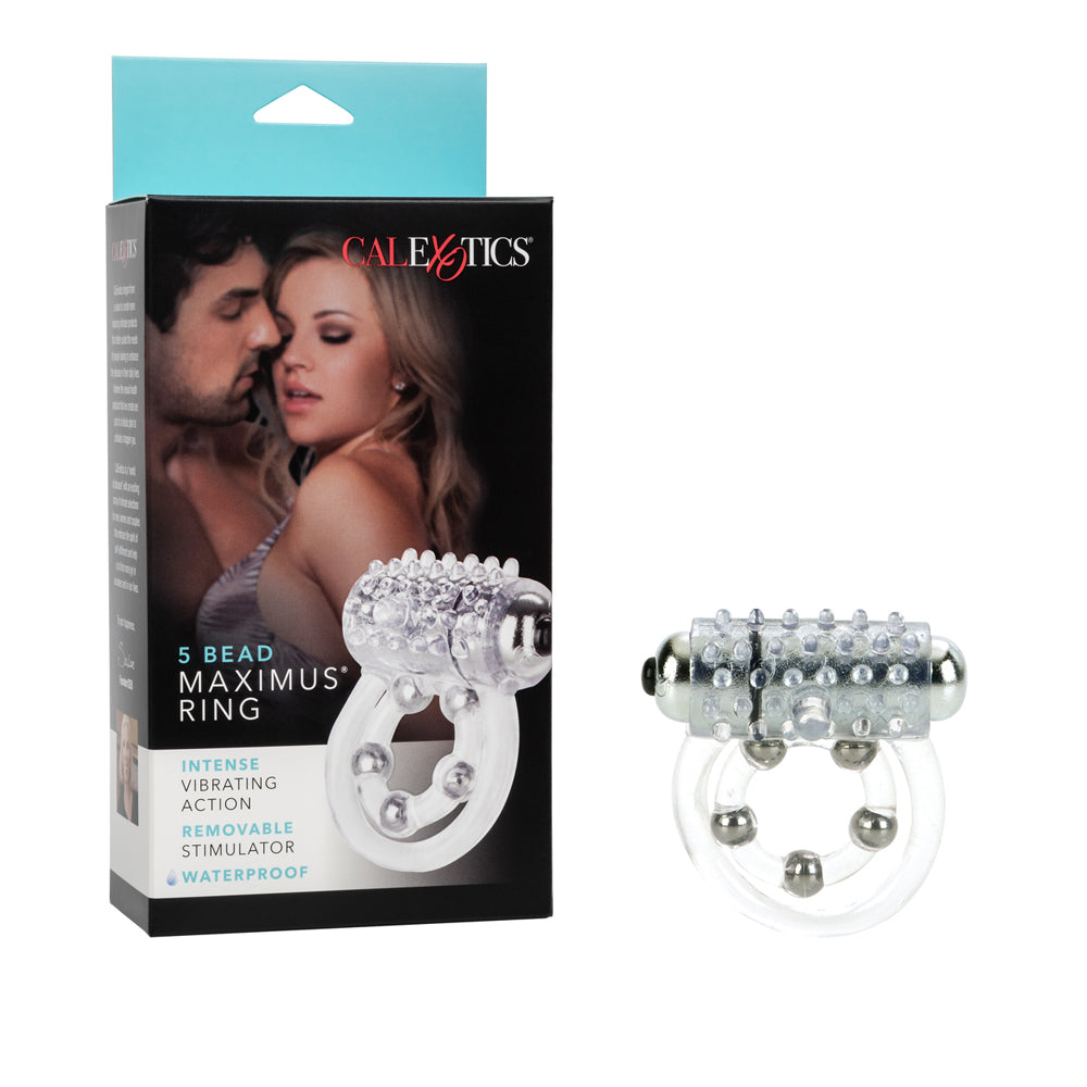 5 Bead Maximus Ring Clear | 716770046529 | Available at EroticWarehouse.com