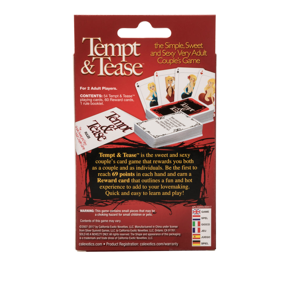 Tempt & Tease Game Print | 716770047434 | Available at EroticWarehouse.com