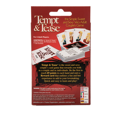 Tempt & Tease Game Print | 716770047434 | Available at EroticWarehouse.com