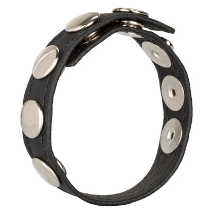 Leather Multi-Snap Ring Black | 716770048523 | Available at EroticWarehouse.com
