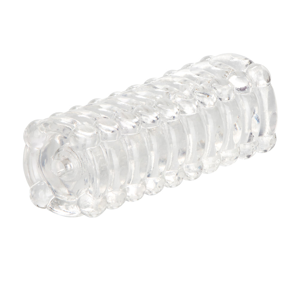 Ribbed Stroker Clear | 716770048905 | Available at EroticWarehouse.com