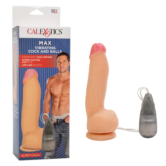 Max Vibrating Cock & Balls Ivory | 716770050700 | Available at EroticWarehouse.com