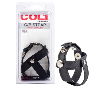 Colt Leather C/B Strap H-Piece Divider Black | 716770051332 | Available at EroticWarehouse.com
