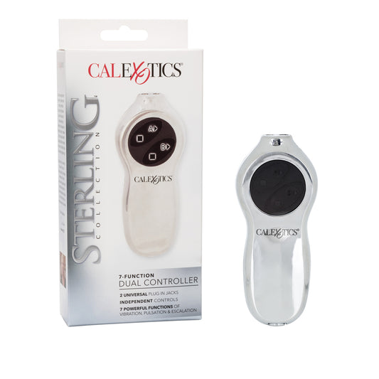 Sterling Collection 7 Function Dual Controller Silver | 716770054043 | Available at EroticWarehouse.com